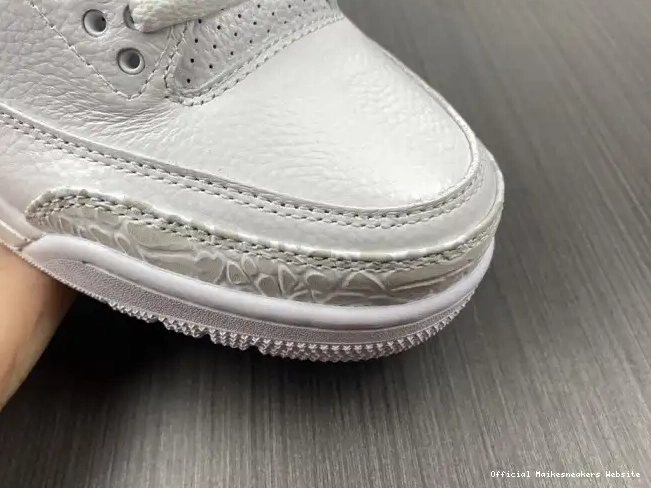Official Maikesneakers White' Retro Jordan 3 'Triple 429487-111 Air PS 0504